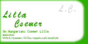 lilla csemer business card